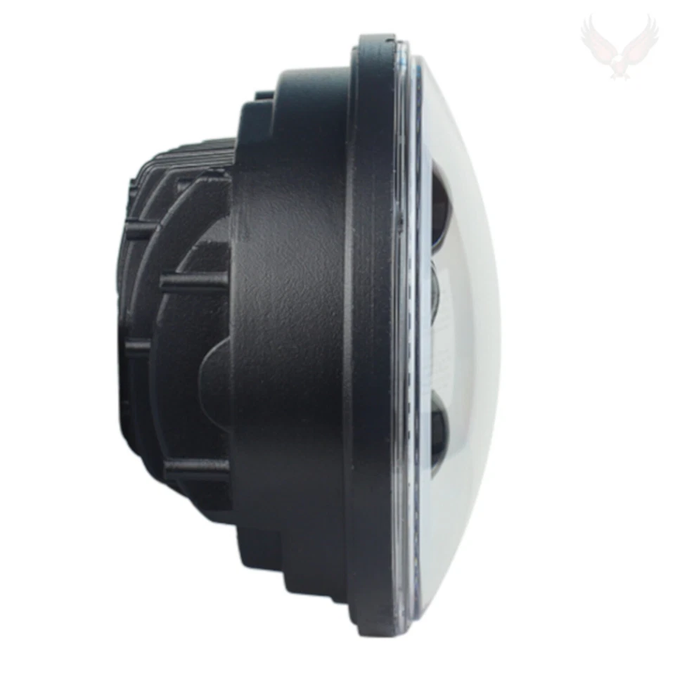Faro de proyección LED negro Eagle Lights 5 3/4" 5,75 Harley Sportster Dyna Foto 3 de 4