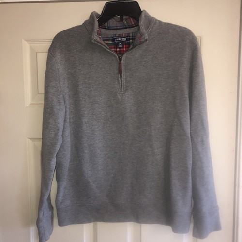 Gray Quarter Zip Pullover Sweater Med 