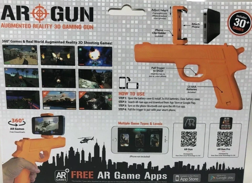 AR Games Augmented Reality 3D Gaming Gun New Advanced Technology - Image 2 of 4