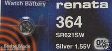 5 Pack Renata SR621SW Watch Batteries