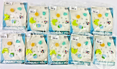 CROCS Jibbitz Shoe Charms UGH Acrylic ''Uniquely You'' 10 PACK