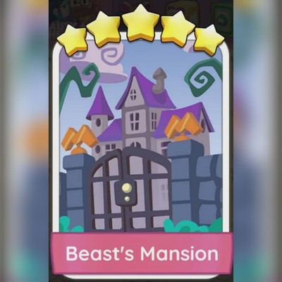 1x Beast's Mansion      Set 22 :- Mono_Poly_Go Aufkleber :- Best Service 
