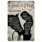 Vintage Horse & Rider Inspirational Wall Art Rustic Tin Metal Signs Home Décor