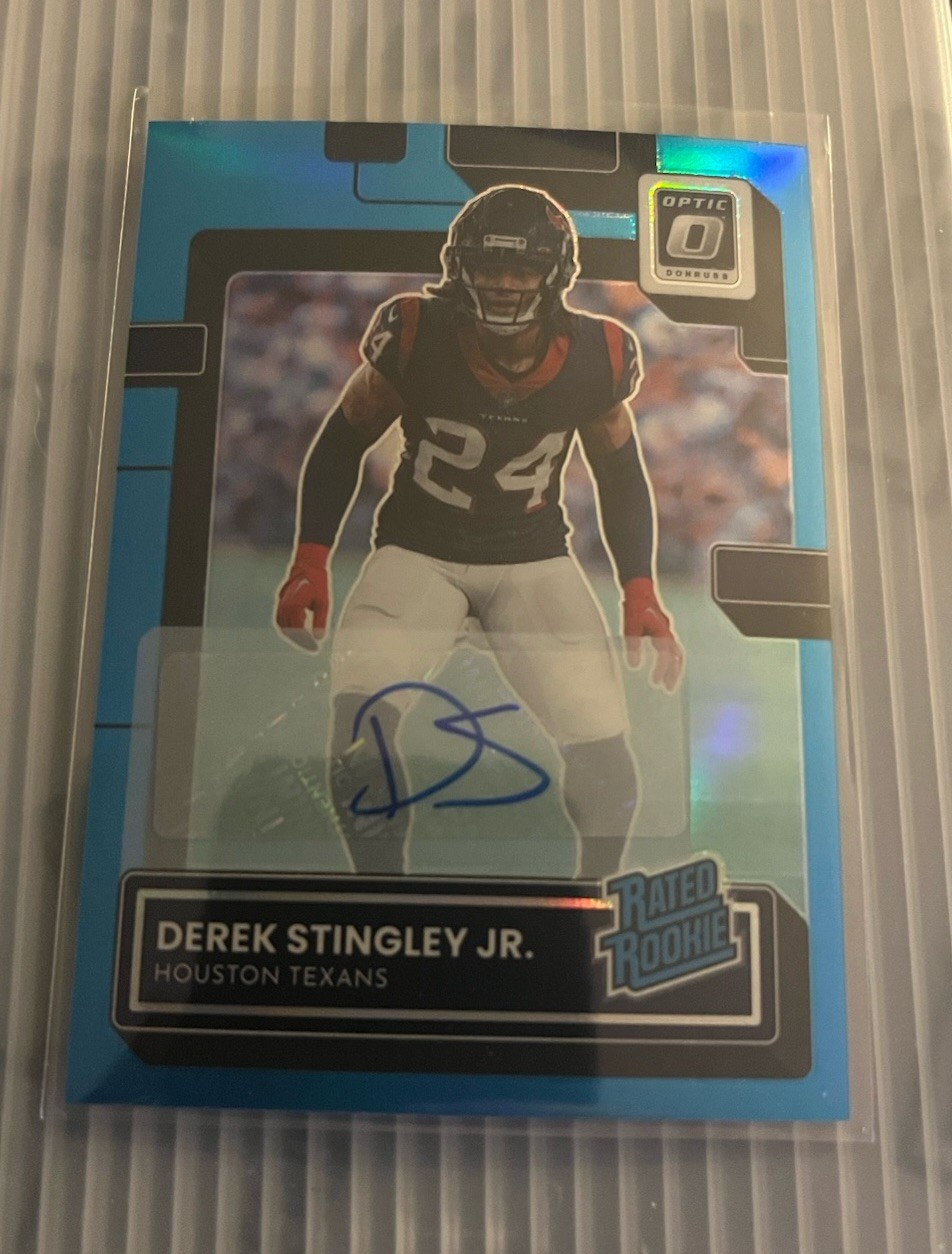 2022 Donruss Optic Derek Stingley Jr. #244 Blue /99 Auto