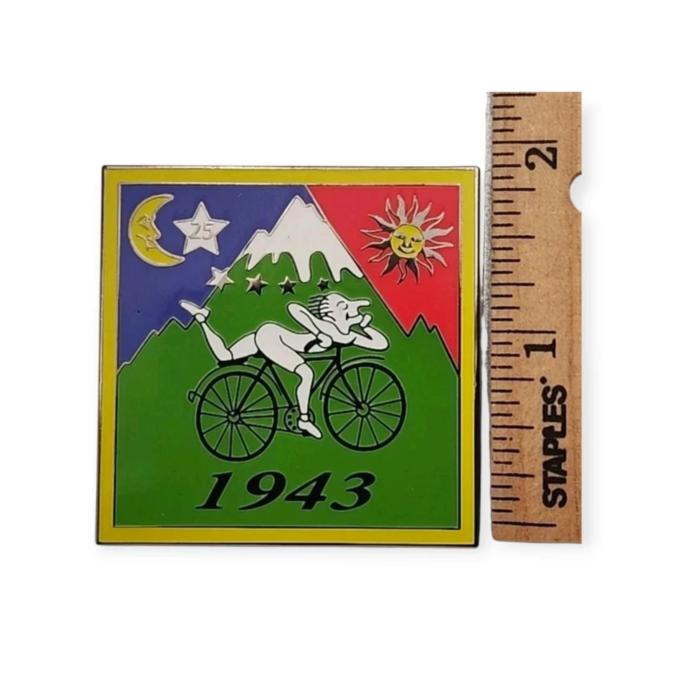 Día de la Bicicleta *Brilla en la Oscuridad* Pin Esmaltado, Broche, Pin Psicodélico Hatpin Foto 2 de 4