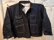 BOB BARKER Denim Jacket Mens 6xl Coat Chore Blanket Lined Barn Prison Blue