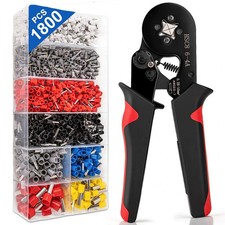 Ferrule Crimping Tool Kit, Wire Ferrules Kit Crimper Pliers with 1800PCS Wire...