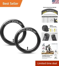 Kids Bike Inner Tubes 2 Pack: Comfort & Safety 12-28 Ins - Fits Most