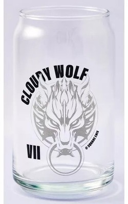 Square Enix Final Fantasy VII Advent Children Cloudy Wolf Can Glass 4.7in