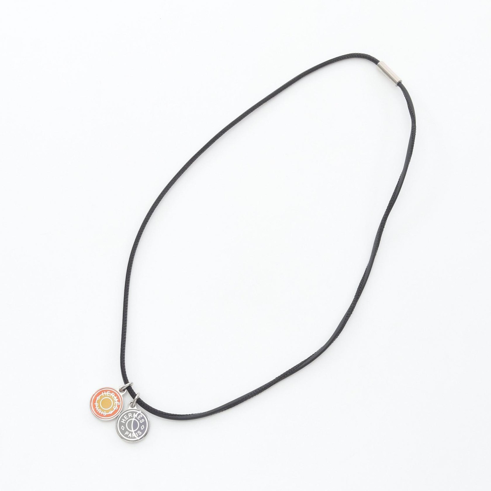 HERMES Eclipse Necklace Pendant Stainless Steel B… - image 3