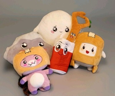 Lanky Box Plush Toy Lot Of 5 Boxy Foxy Rocky Milky Sticky N Canny