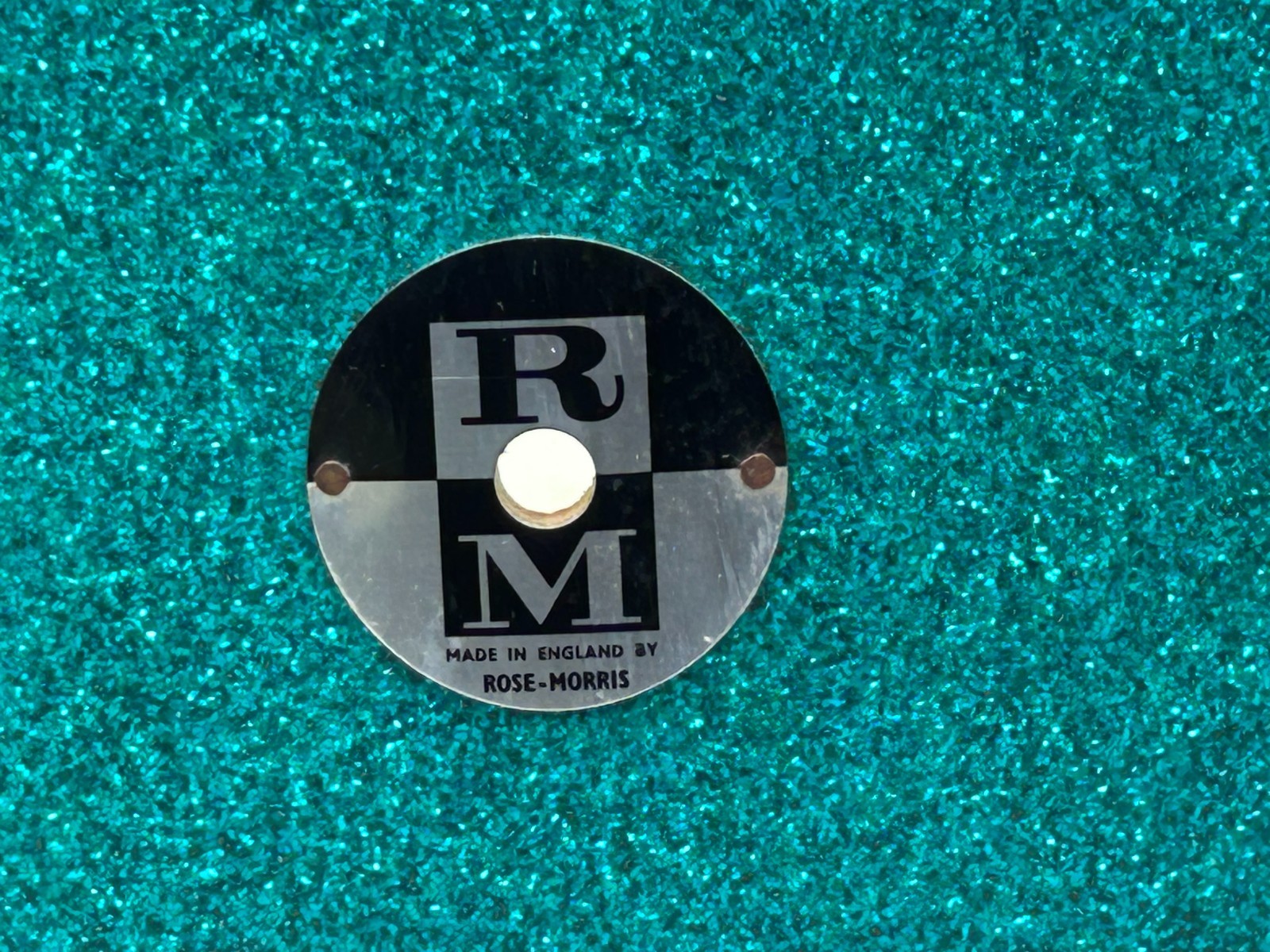 Vintage ROSE MORRIS 12''x08'' 6-lug Rack Tom Birch-Green Spackle **VIDEO DEMO** photo 1