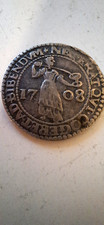 M&uuml;nze Aachen Reichsstadt 8 Mark Ratszeichen 1708 Silber  ss