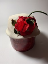 Vintage 50 s-60s Hat Pillbox Red Old Hollywood