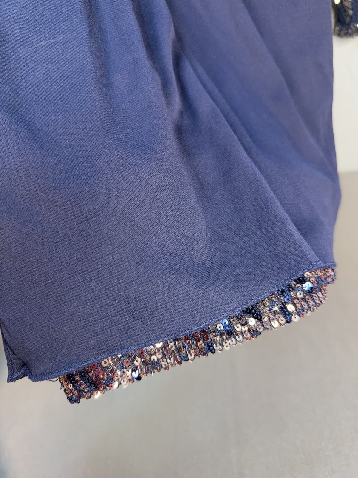 B. Darlin Sequin Bodycon Dress Blue Rose Gold Ombre Long Sleeve Size 5/6