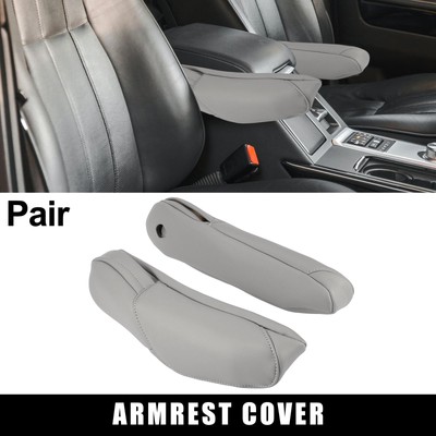 1 Paar vordere weiche Sitz Armlehne Abdeckung Ersatz für Auto Grau