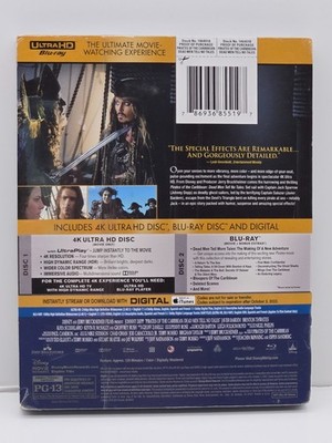 Pirates of the Caribbean: Dead Men Tell No Tales (DVD, SteelBook