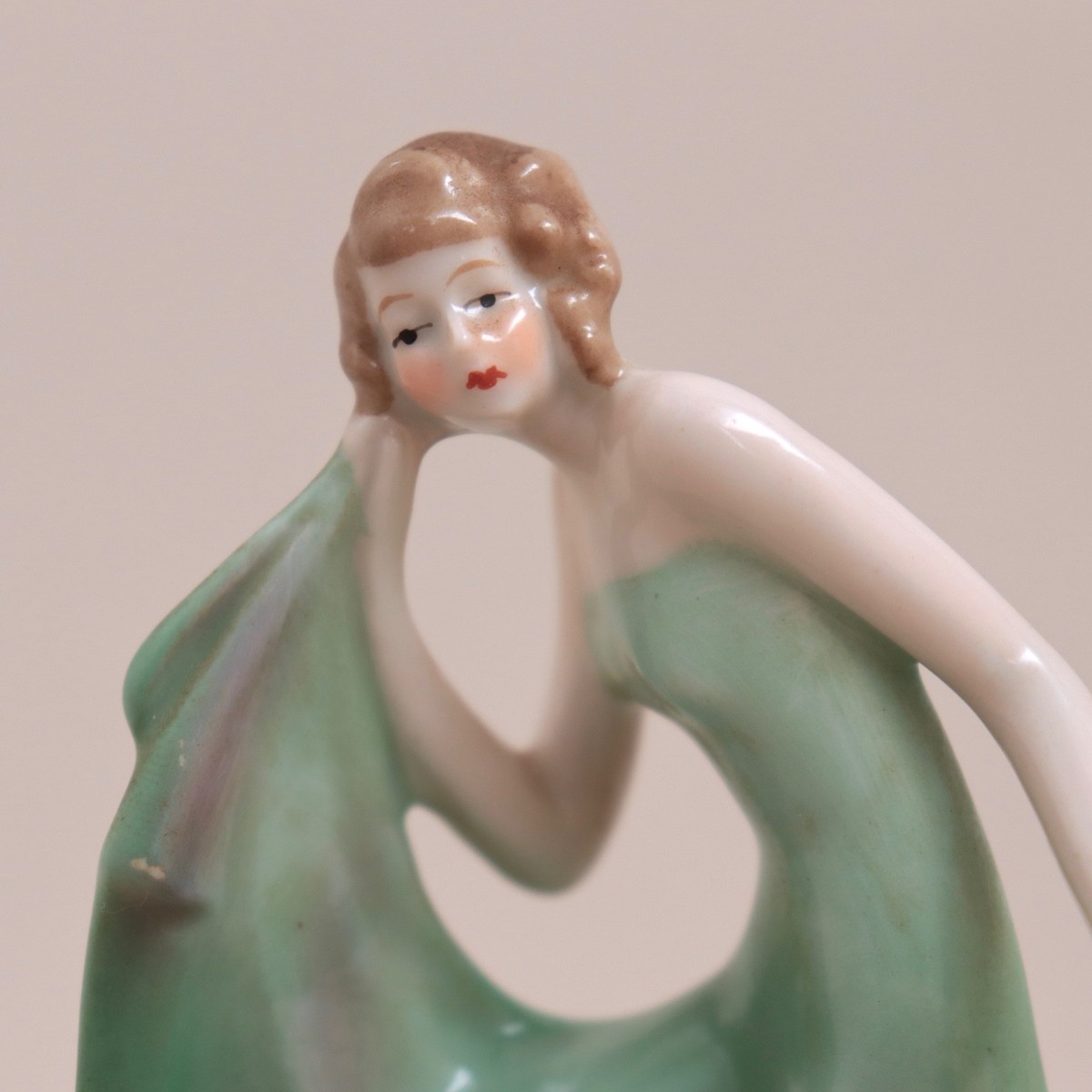 1930s Art Deco Porcelain Dancing Lady Figurine Fasold & Stauch