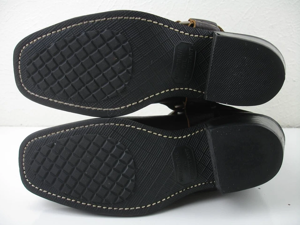 Botas de motocicleta para mujer talla 7,5 M Frye Arnés 8R Cuero Humo Puntera Cuadrada 77455 Foto 4 de 4