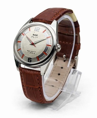 Vintage HMT Pilot Cream Dial 17 Jewels Mechanical Hand Winding Watch