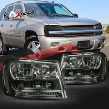 Smoked/Clear Corner OE Style Headlight Headlamps for 02-09 Chevy Trailblazer/EXT