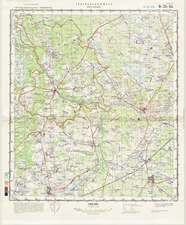 Russian Soviet Military Topographic Map – YURATSISHKI (Belarus), 100K, 1988