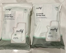 2 Packages Motif Medical Breast Milk Storage Bags 8oz Single Use 100 count- New