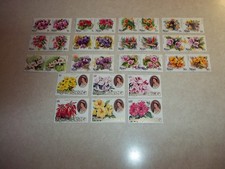 NIUE ISLAND STAMPS SG 381-410 Scott 317-34 FLOWERS + QUEEN ELIZABETH SET OG NH