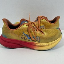 Hoka March 6 running shoes women's US 9.5B orange lace up