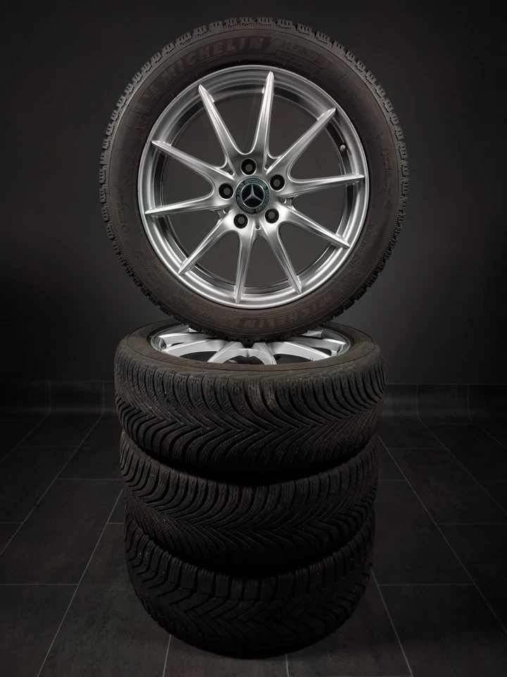 4 Winterräder 205 50 R17 Mercedes A B CLA Klasse W176 W246 C117 17" Alufelgen - Bild 2 von 4