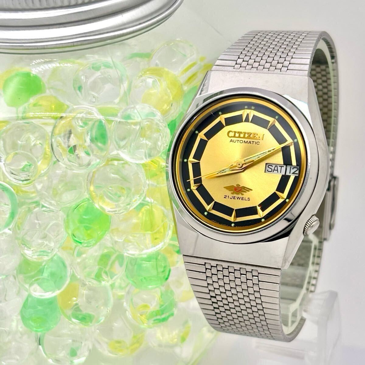 Rare Working CITIZEN 7 Citizen 7 21 Jewels Mechanical Automatic Day Date Silver