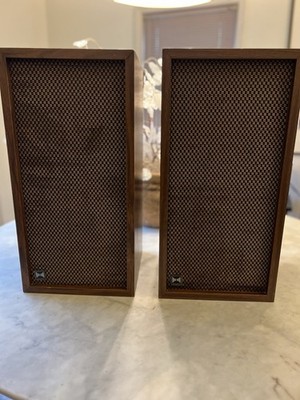 Vintage Heathkit AS-37A Stereo Speakers Pair 8 Ohm Walnut Horn Tweeter Tested