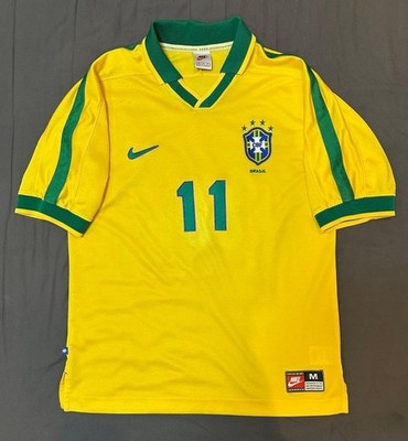 Nike ブラジル代表 1997年モデル ロマーリオ　No,11 Romario 11 M BRAZIL Home 1997 Copa FOOTBALL JERSEY CAMISA BRASIL