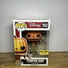 Funko Pop! Vinyl: Disney Pumpkin King #153 Hot Topic Exclusive 2015 Glow In Dark