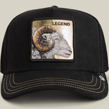 Goorin Bros Animal The Farm Baseball Trucker Snapback Hat Cap Golden Ram Legend