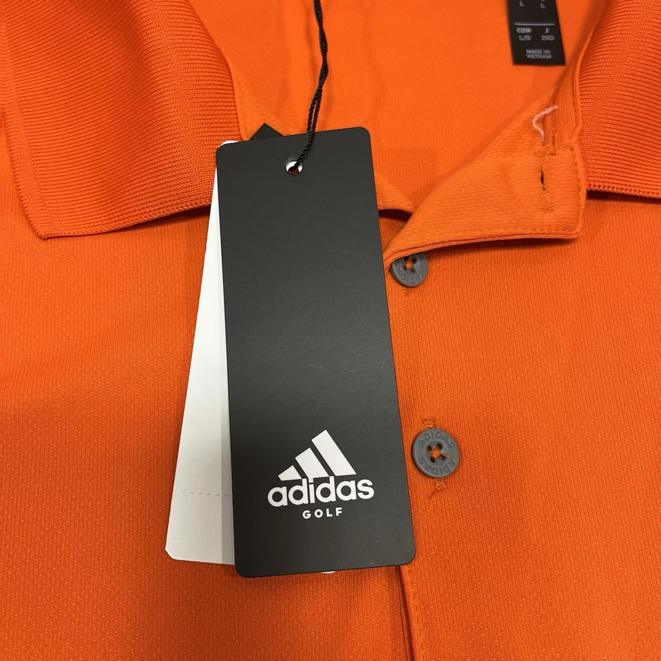 NWT Adidas Mens Performance Polo Golf Shirt - A230 - Mens Large - Orange - New - Image 4 of 4