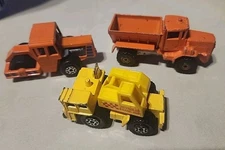 Vintage Matchbox Diecast Lot Road Roller Dump Truck Crane Reynolds 1970s-80s
