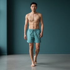 Ted Baker London Men's Teal Geometric Print Swim Trunks Shorts Size 2