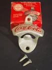 VTG Starr "X" Coca-Cola Stationary Bottle Opener Original Box Brown Mfg w/screws