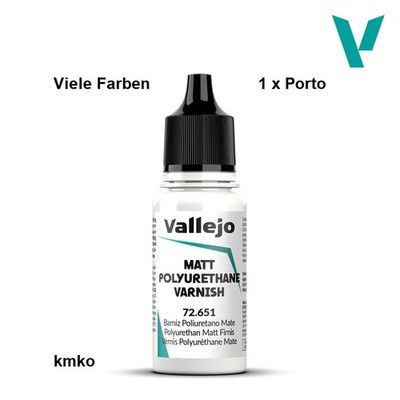 Vallejo 72.651 neue Formel Matt Polyuretan Varnish 18ml