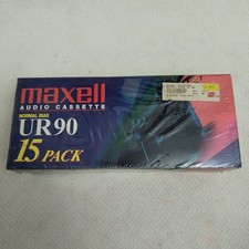 Maxell UR90 Normal Bias Cassette Tapes 15-Pack - New In Box