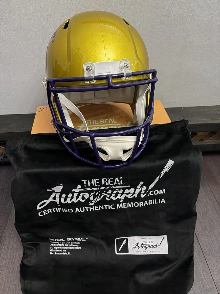 赫歇尔·沃克签名维京人闪光灯 FS 复制品全尺寸头盔贝克特 — 第 4/4 张图片