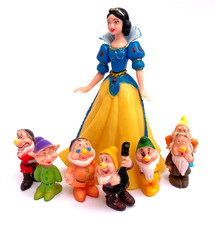 Disney Snow White & 7 Dwarfs Large Birthday Cake Topper Figurines Toy Set USA