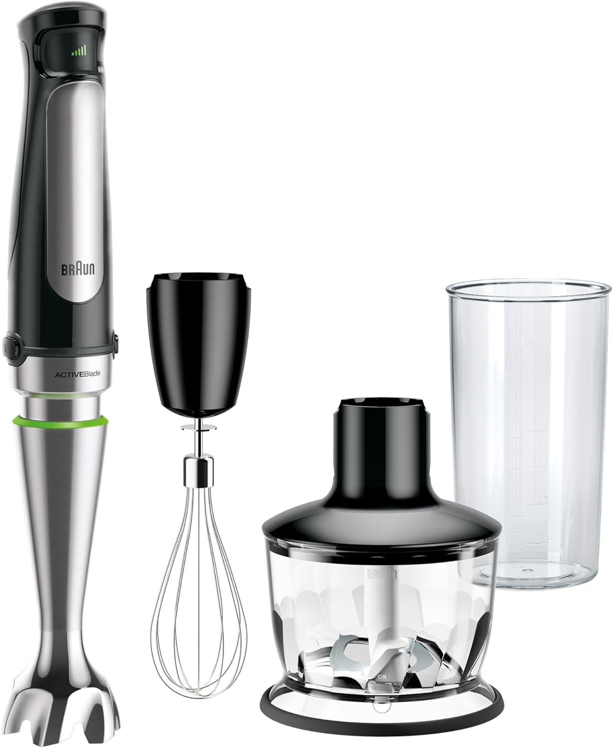 3-in-1 Immersion Blender with Food Processor – Powerful Handheld Electric