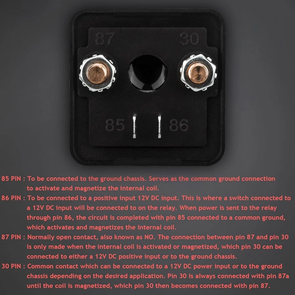 Paquete de 2 interruptores de relé de servicio continuo de 12 V 200 amperios arranque de coche división de alta resistencia... Foto 4 de 4