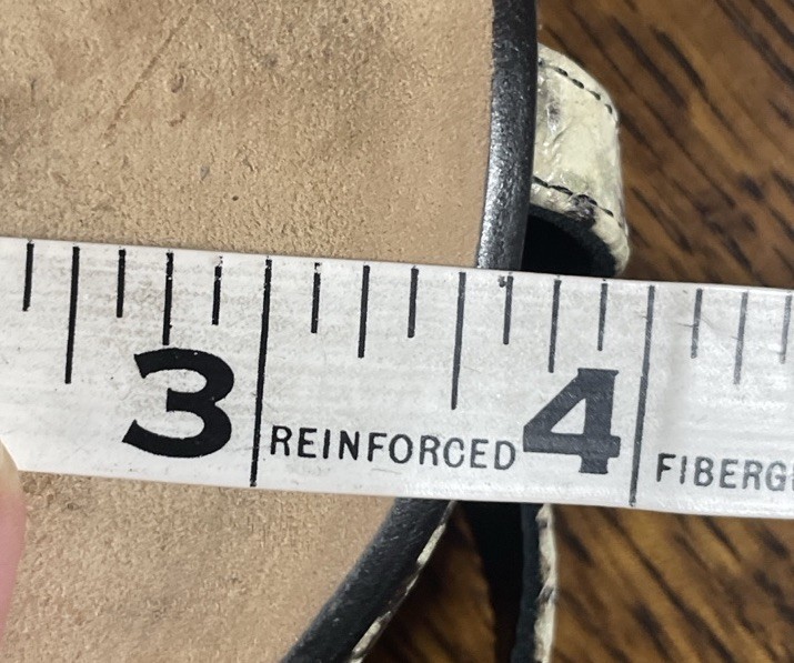 Marion Parke Harvey Python Leather Gladiator Sand… - image 15