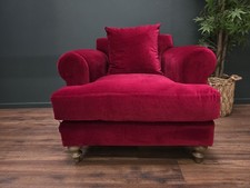 Sofa.com Teddy Armchair In Claret Cotton Matt Velvet RRP-£1420