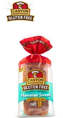 6 pk of CANYON BAKEHOUSE GLUTEN FREE HAWAIIAN BREAD 15oz. PKG.