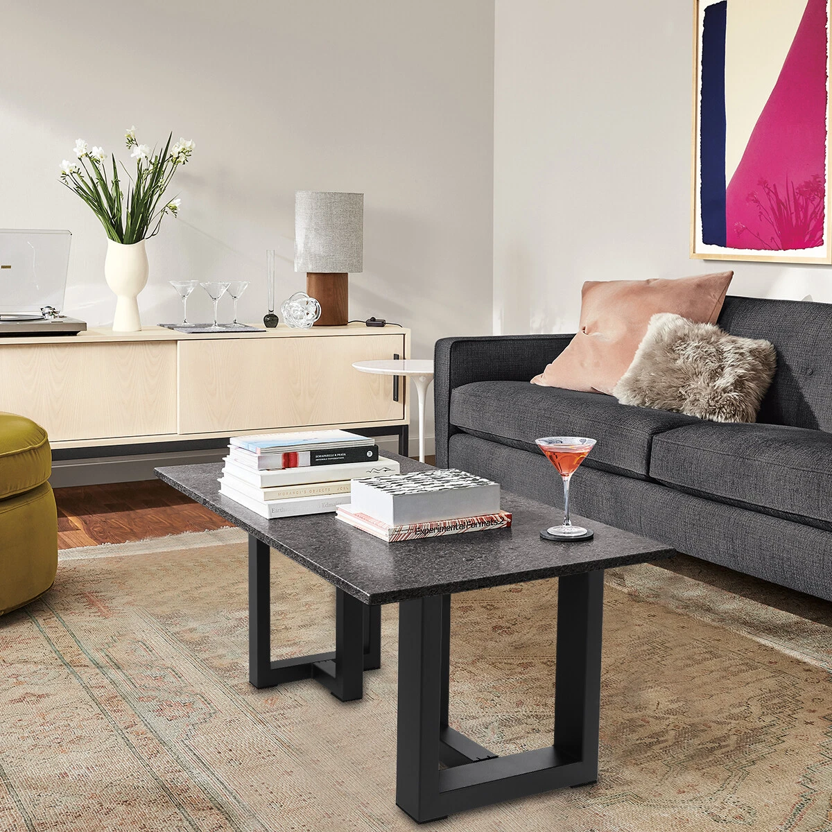 TC HOMENY 16 T Shaped Metal Coffee Table Legs Iron Dinner Desk Legs Furniture