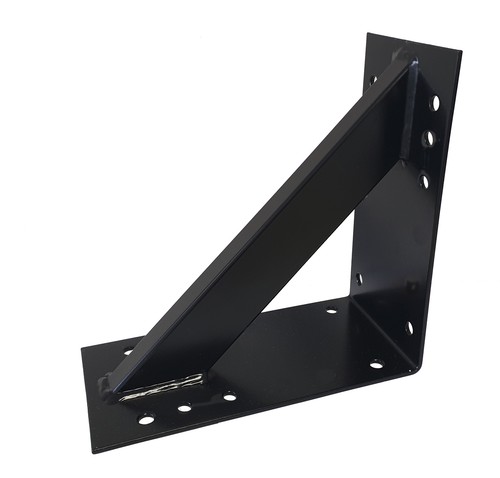 Grande Acciaio Angolo 20x20cm Extra Forte Connettore per Legno Rinforzato Nero
